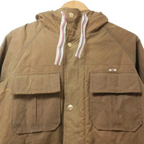 メゾンキツネ MAISON KITSUNE オイルドジャケット 上着 内側チェック