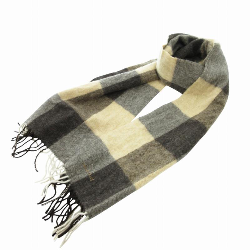 Paul Smith ブロックチェックカシミヤ100%マフラー Paul Smith ブロックチェックカシミヤ100%マフラー