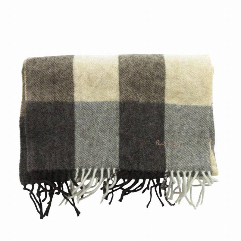 Paul Smith ブロックチェックカシミヤ100%マフラー Paul Smith（ポール・スミス） マフラー ブロックチェック カシミヤ100