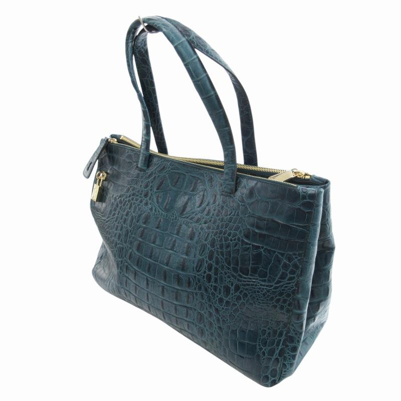 FURLA フルラ 2WAY トートバッグ ショルダー クロコ型押し FURLA フルラ 2WAY トートバッグ ショルダー クロコ型押し