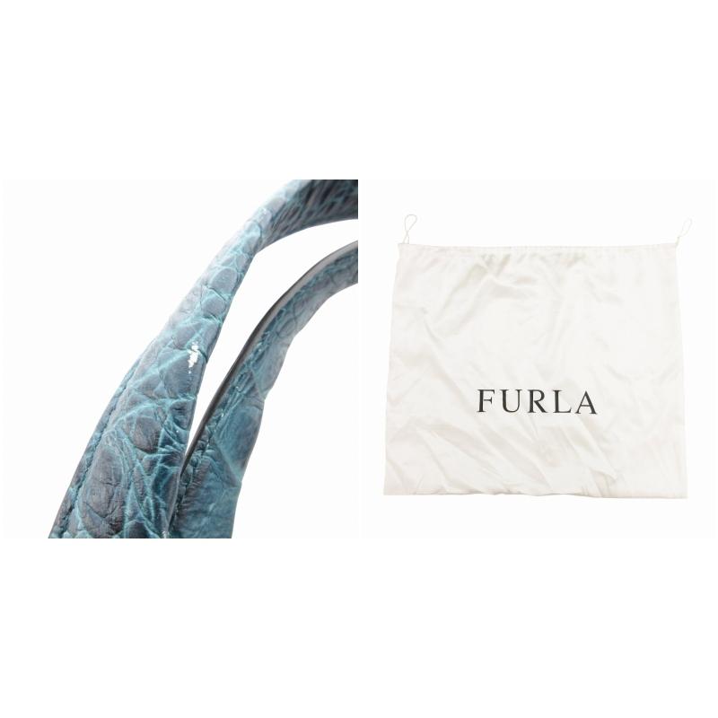 FURLA（フルラ） FURLA 2WAY トートバッグ ショルダー クロコ型押し 