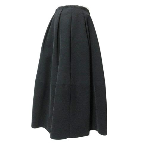 美品✨ FOXEY フレア タックスカート 40 黒 フォクシーニューヨーク