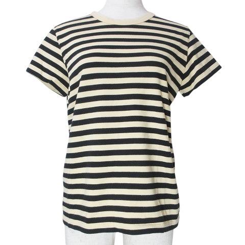 agnes b.　ビオトープ限定ボーダーT agnes b.｜細ボーダー コットン 長袖 Tシャツ 
