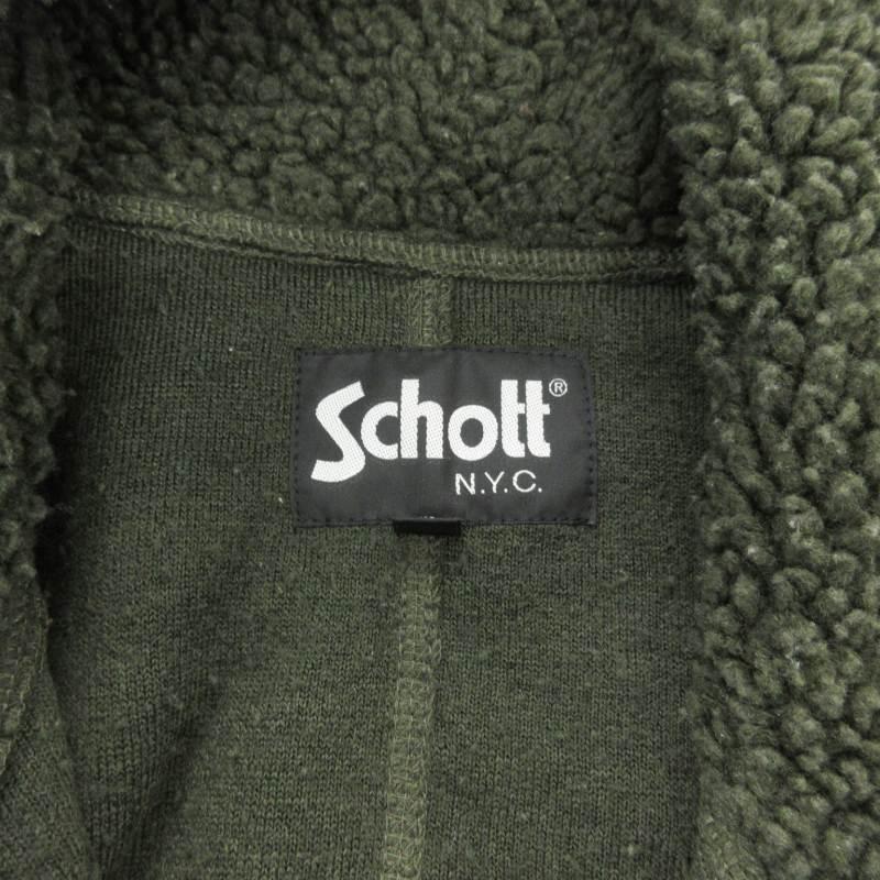 ショット SCHOTT LEATHER PK PILE VEST ベスト ジップアップ パイル 