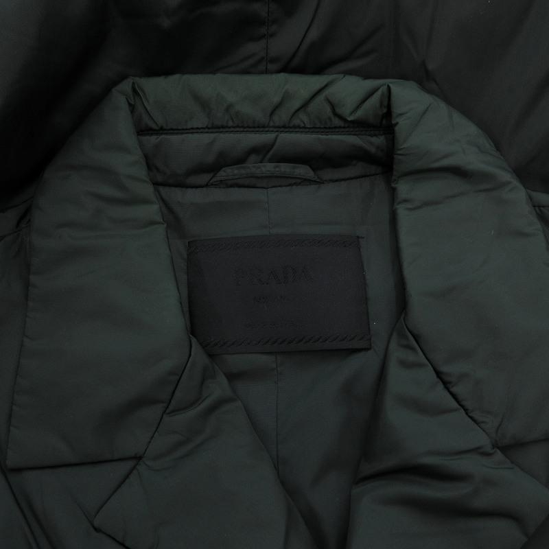 PRADA（プラダ） チェスターコート 中綿 ナイロン イタリア製 L カーキ