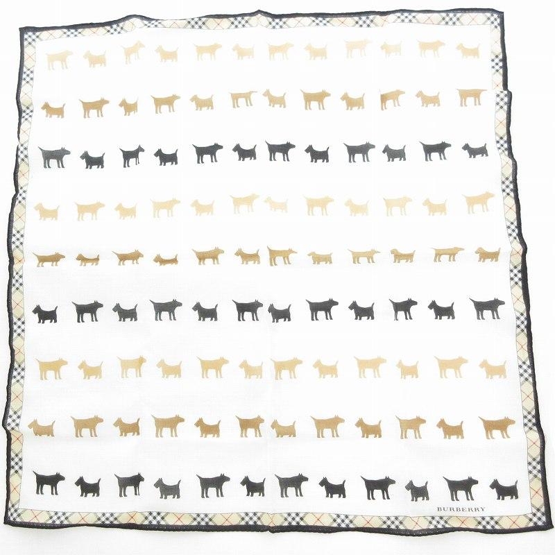 BURBERRY バーバリー ハンカチ ポーチ 2点セット デニム 犬 総柄 BURBERRY バーバリー ハンカチ ポーチ 2点セット デニム 犬 総柄