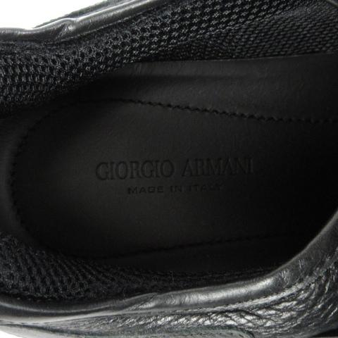 ジョルジオアルマーニ GIORGIO ARMANI スニーカー レザー 筆記体ロゴ
