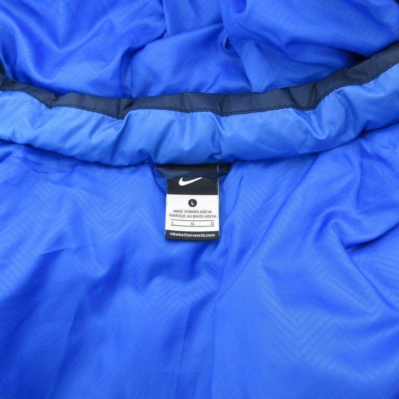 NIKE（ナイキ） ダウンジャケット フード付き ショート丈 L 155 ブルー