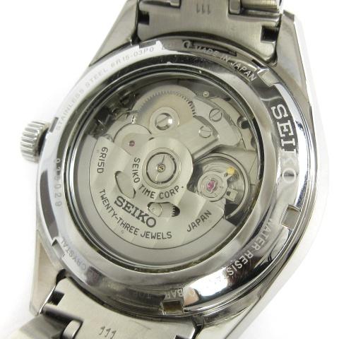 セイコー SEIKO プレザージュ PRESAGE 腕時計 デイト 自動巻き 裏スケ 