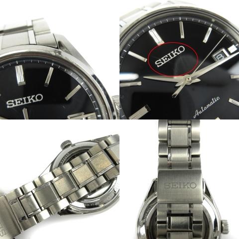 セイコー SEIKO プレザージュ PRESAGE 腕時計 デイト 自動巻き 裏スケ 