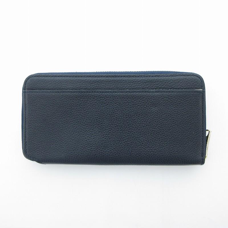 AccessoiresDeMademoiselle(ADMJ)(アクセソワ・ドゥ・マドモワゼル) 長財布美品  - 20SC020304S 黒 クロコ型押し/ラウンドファスナー レザー AccessoiresDeMademoiselle(ADMJ)(アクセソワ・ドゥ・マドモワゼル) 長