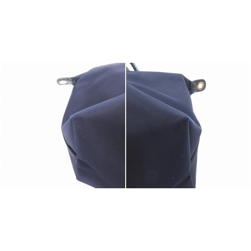 ロンシャン ルプリアージュ オリジナル ハンドル付きポーチ ネイビー