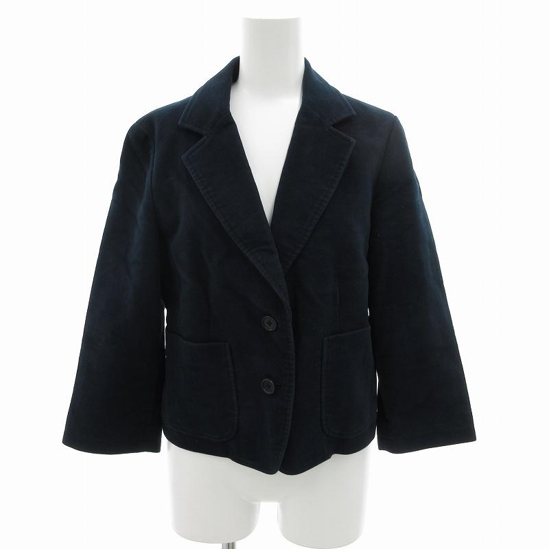 マーガレットハウエル MHL. ジャケット ベルベット 2B 1 S 紺 ネイビー 