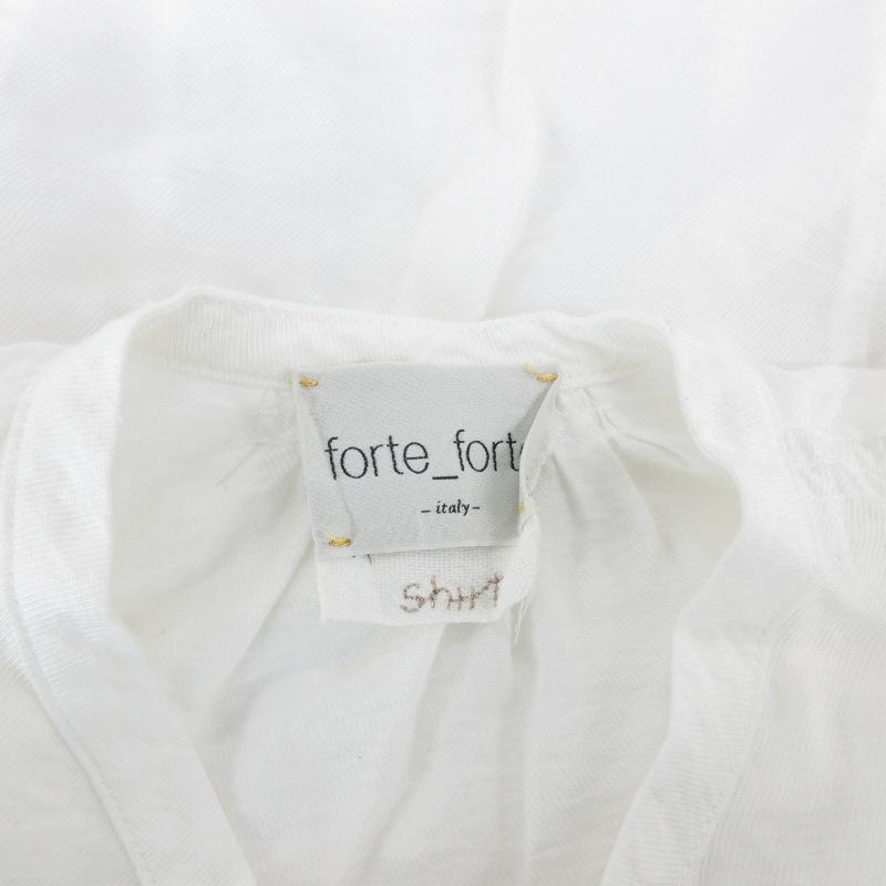 フォルテフォルテ FORTE フリルシャツ ブラウス バンドカラー フォルテフォルテ FORTE フリルシャツ ブラウス バンドカラー