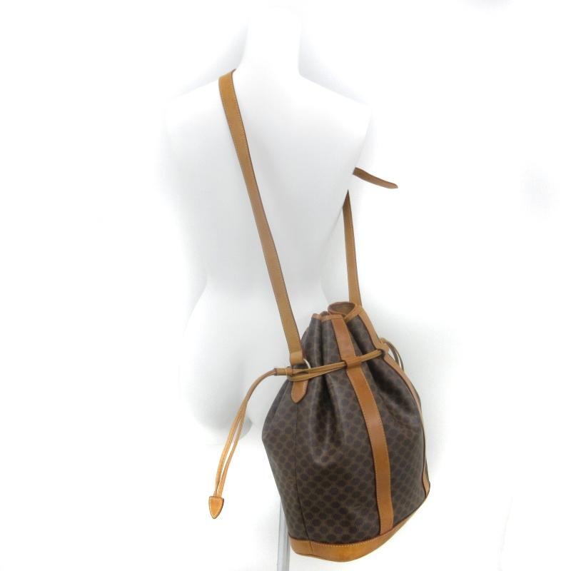 CELINE（セリーヌ） ヴィンテージ ショルダーバッグ 巾着 レザー