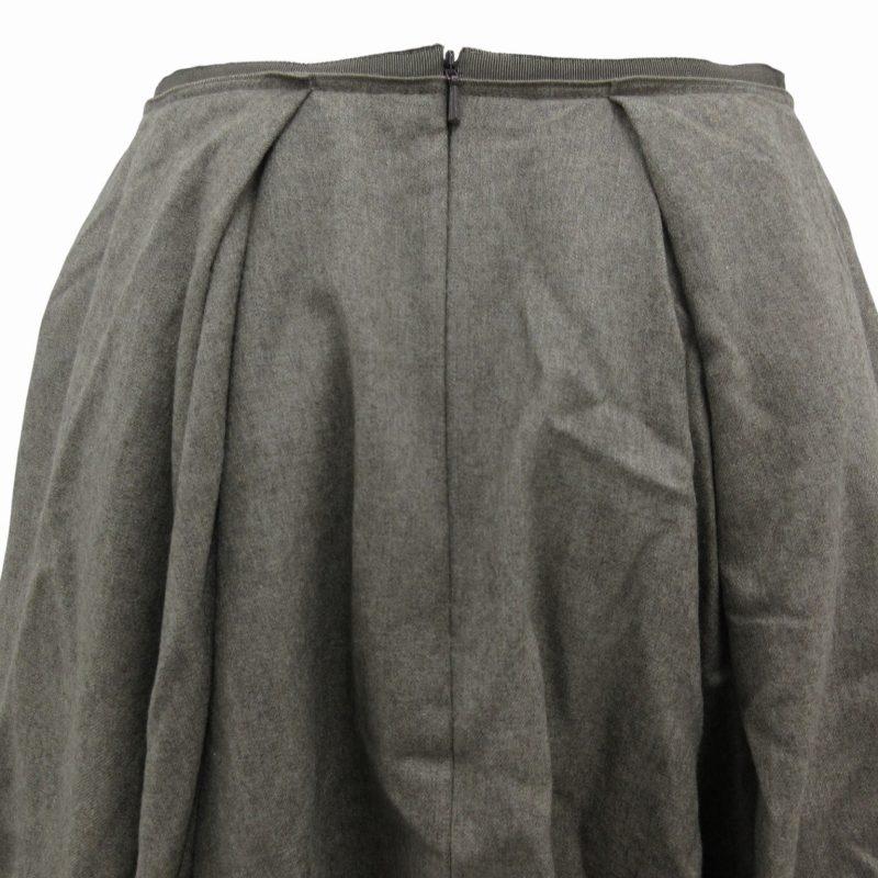 FOXEY フォクシー フレアスカート ウール ひざ丈 38 M 茶 ブラウン  