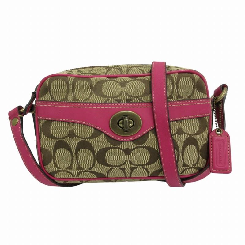 COACH（コーチ） ショルダーバッグ シグネチャー キャンバス レザー 
