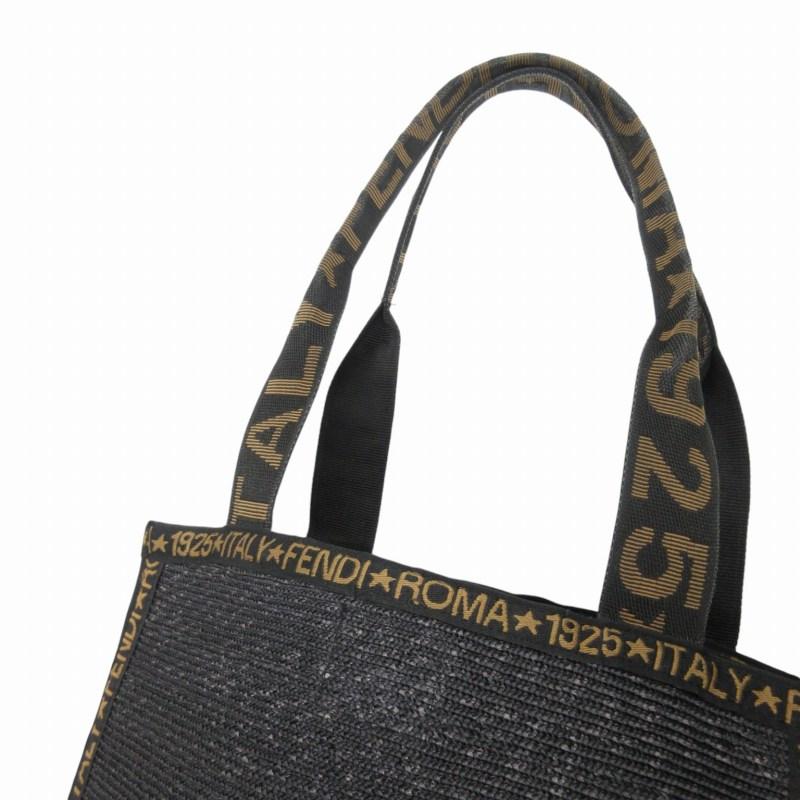 FENDI フェンディ ラフィア トートバッグ ハンドバッグ かごバッグ 