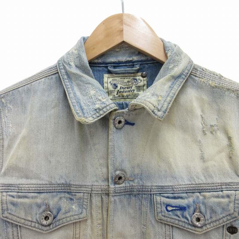 【新品未使用】ディーゼル　デニムジャケット　ジャンパー　ダメージ加工 DIESEL - DIESEL ディーゼル デニムジャケット ペイント
