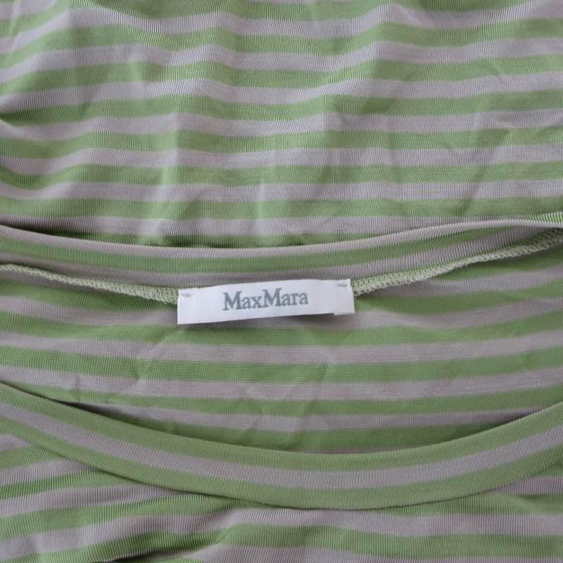 マックスマーラ MAX MARA 白タグ ストライプストレッチカットソー T 