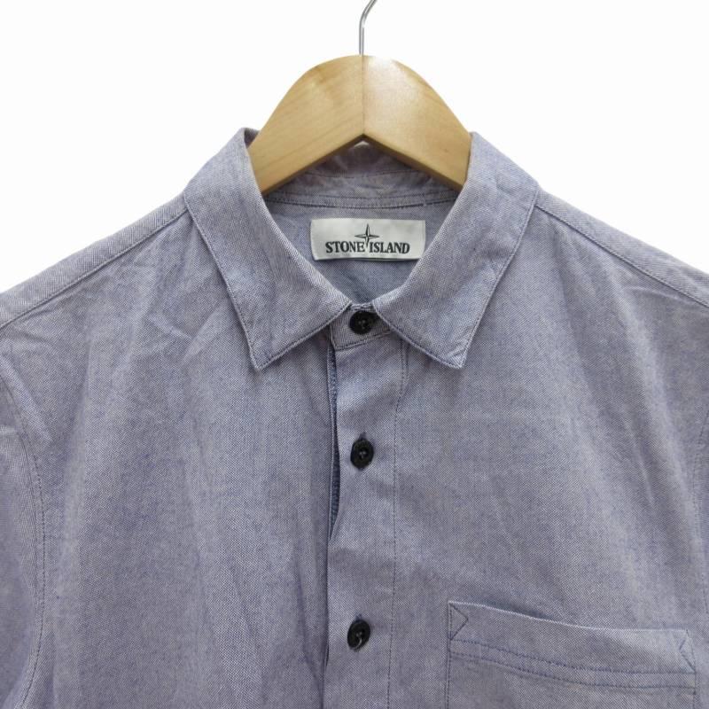 ストーンアイランド STONE ISLAND シャツ カジュアル ロゴ刺繍 半袖 S  