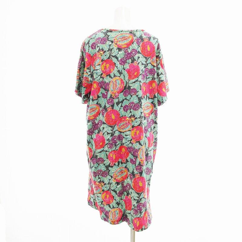 ローラアシュレイ LAURA ASHLEY 美品 ワンピース カットソー ひざ丈 花 
