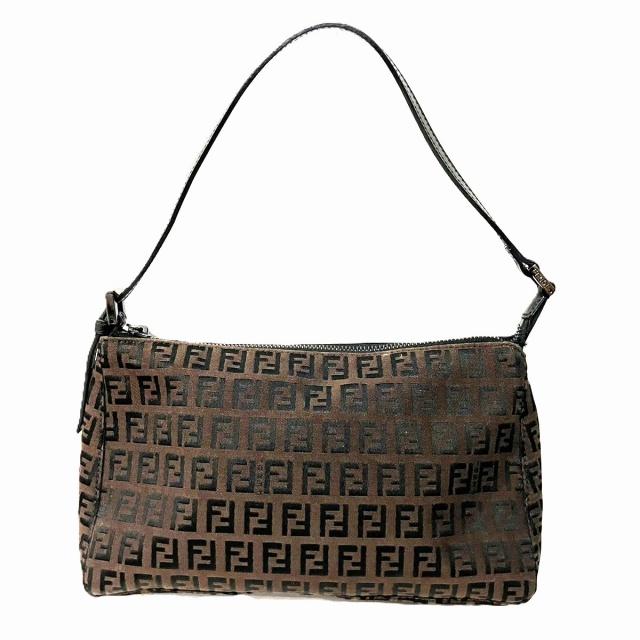 FENDI フェンディ ハンドバッグ ポーチ ズッキーノ柄 キャンバス 