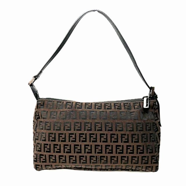 FENDI フェンディ ハンドバッグ ポーチ ズッキーノ柄 キャンバス 