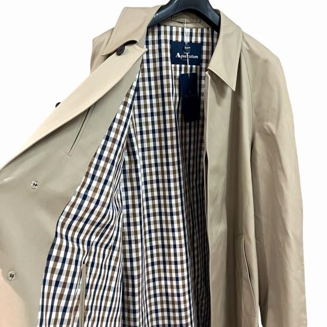 未使用品 アクアスキュータム AQUASCUTUM タグ付き ステンカラーコート