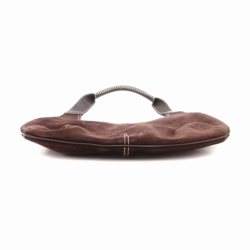 【美品】Salvatore Ferragamo スウェード　ショルダーバッグ 美品☆フェラガモ☆ スエードショルダーバッグ ブラウン