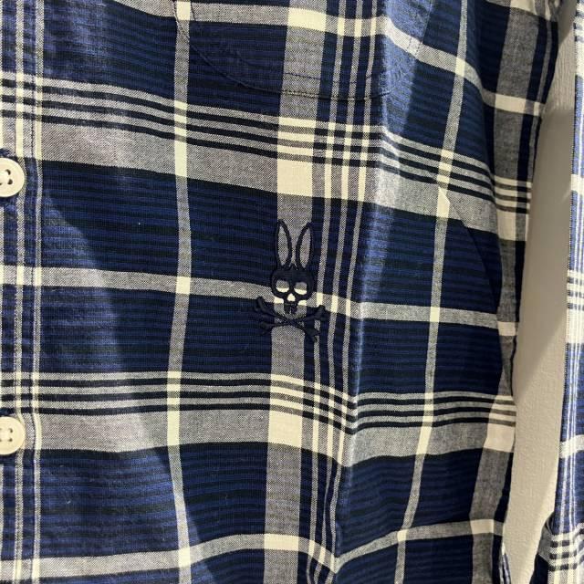新品 PsychoBunny サイコバニー チェック 長袖シャツ L  試着 Psycho Bunny サイコバニー M チェック柄 長袖シャツ