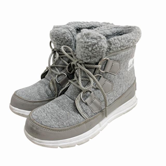 SOREL グレー レースアップブーツ ソレル SOREL EXPLORER CARNIVAL スノーブーツ ウィンターブーツ