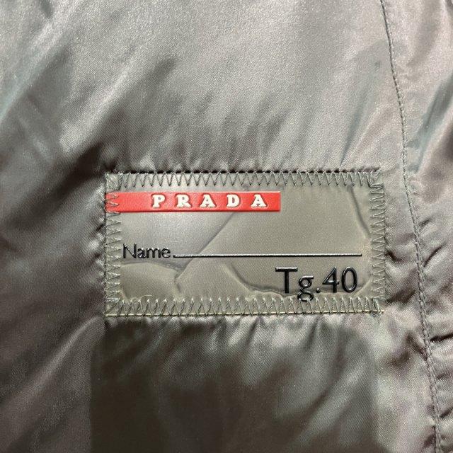 PRADA（プラダ） ダウンジャケット ブルゾン 三角プレート ファー付き