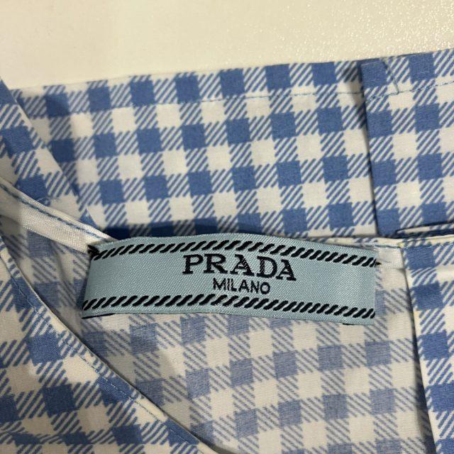 PRADA（プラダ） ノースリーブシャツ ブラウス ギンガムチェック