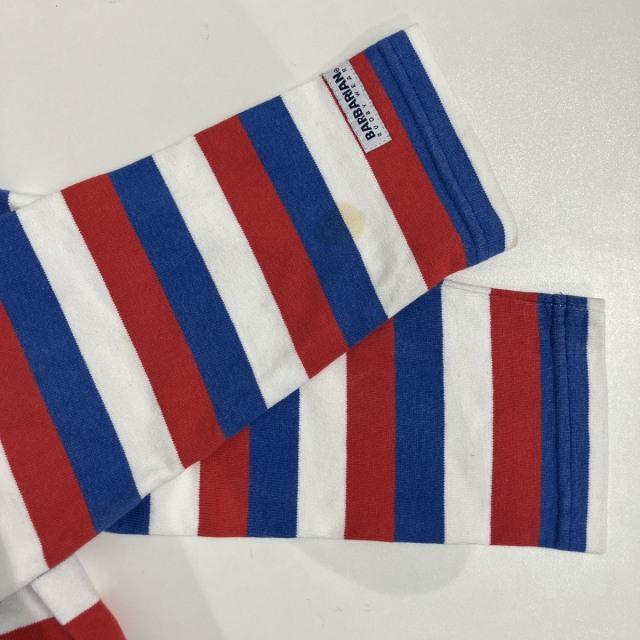 バーバリアン　バンドカラーシャツ　M　長袖　ボーダー　BARBARIAN バーバリアン バンドカラーシャツ M 長袖 ボーダー BARBARIAN