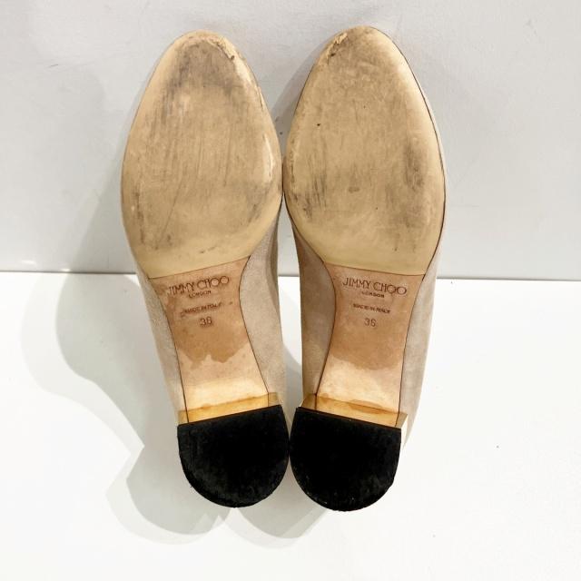 ジミーチュウ JIMMY CHOO パンプス スエードレザー ヒール ベージュ 36 