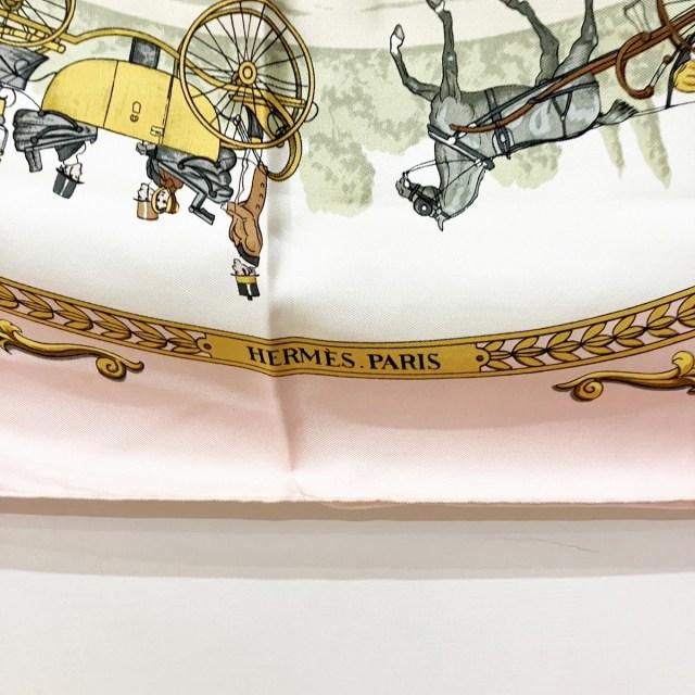 HERMES エルメス カレ90 スカーフ ストール ロンシャンへの散歩
