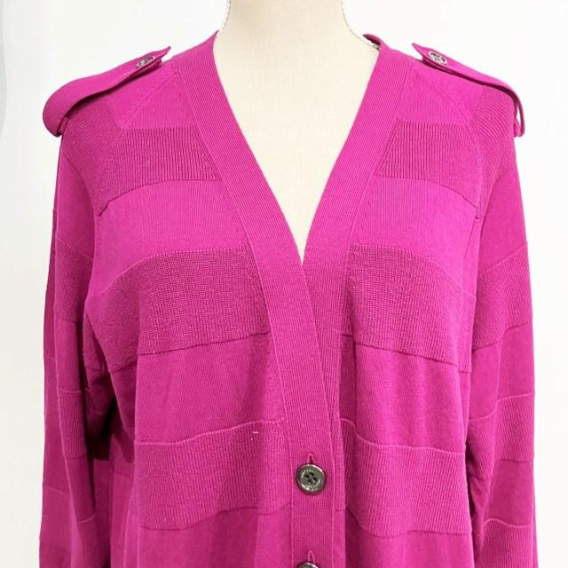 【極美品】BURBERRY LONDON カーディガン ニット 刺繍ロゴ 4 バーバリー ロンドン BURBERRY LONDON 美品 ニット カーディガン