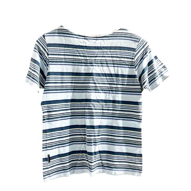 ミチコロンドン 半袖 Tシャツ カットソー ボーダー 青 ブルー系 M 