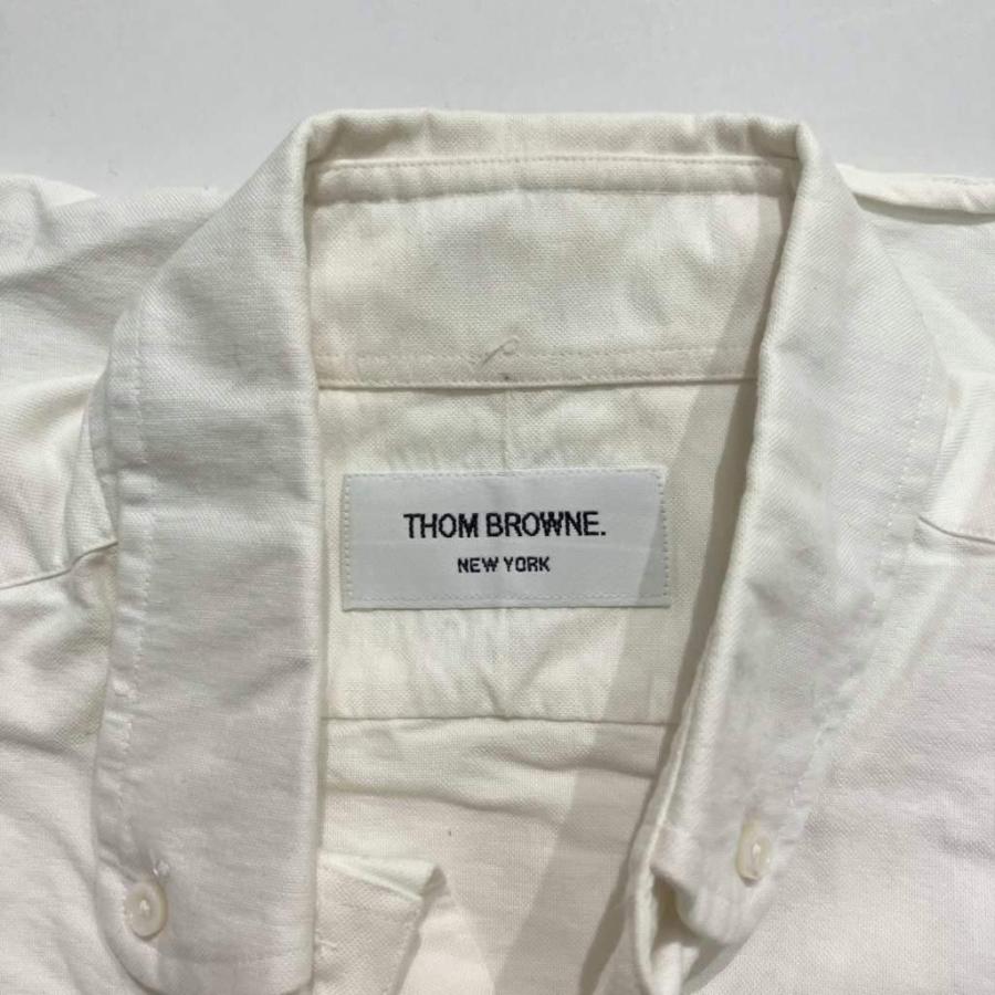 トムブラウン THOM BROWNE オックスフォード カフスシャツ ボタン  