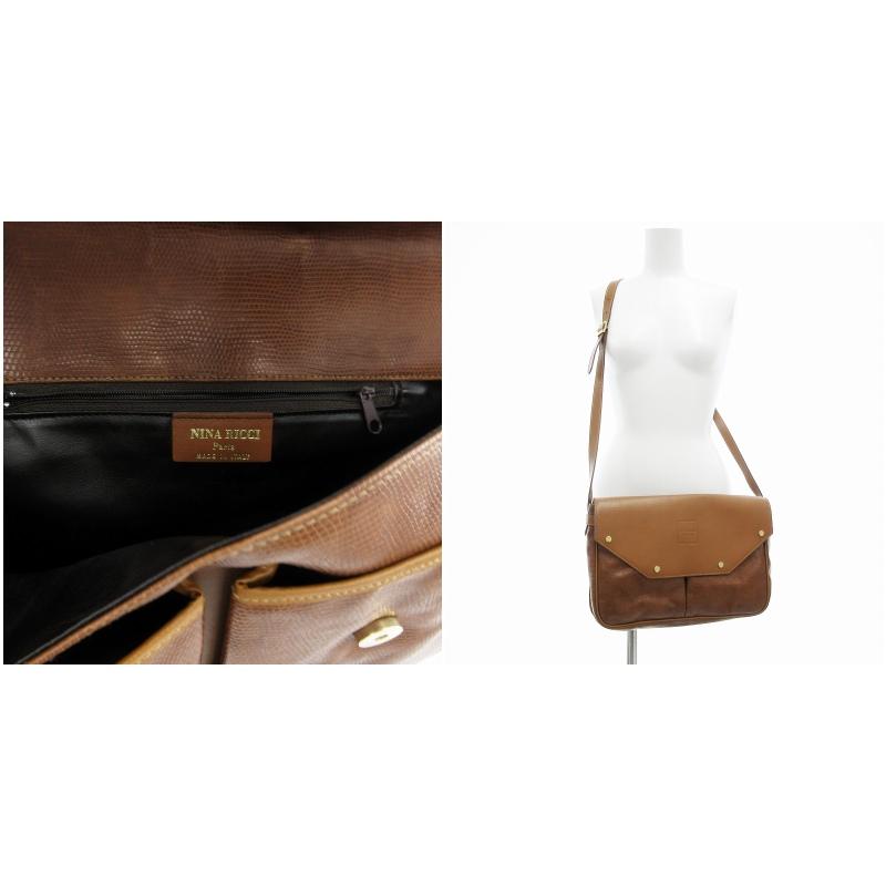 ニナリッチ NINA RICCI ショルダーバッグ メッセンジャー レザー ニナリッチ NINA RICCI ショルダーバッグ メッセンジャー レザー
