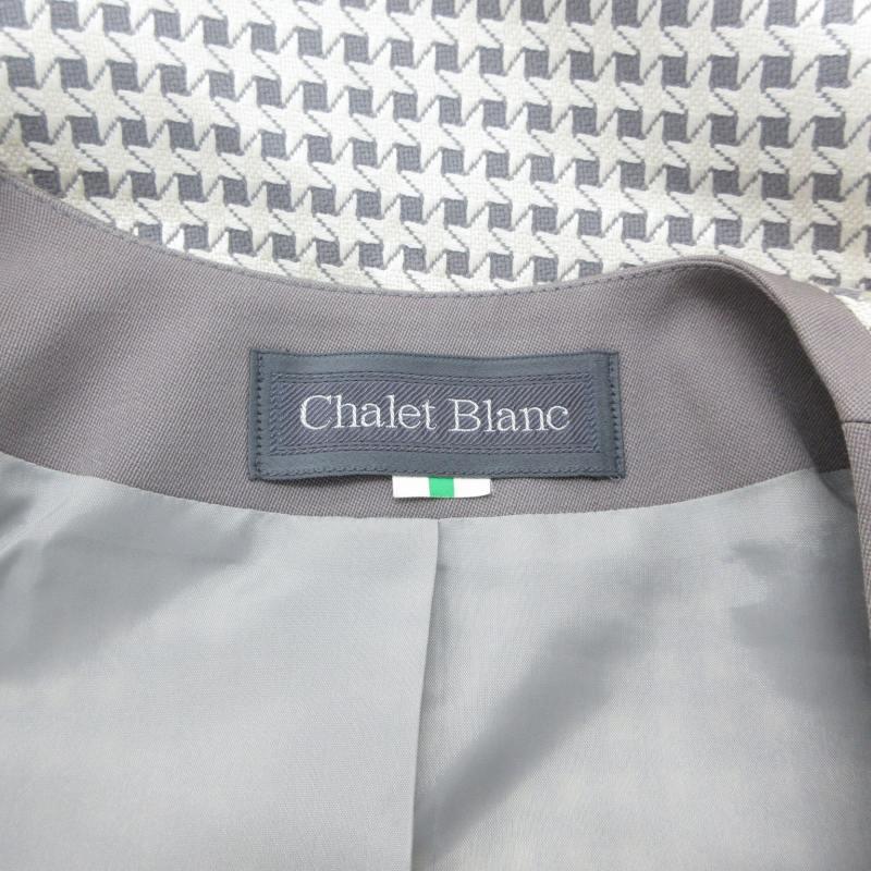 シャレブラン Chalet Blanc スーツ セットアップ 上下 ノーカラー 