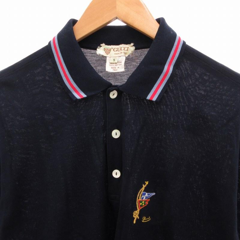 GUCCI ネイビー ポロシャツ コットンピケ ポロTシャツ ・ネイビー | GUCCI公式