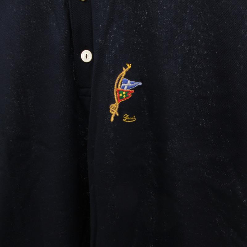 GUCCI ポロシャツ コットンピケ ポロシャツ ・ブラック | GUCCI公式