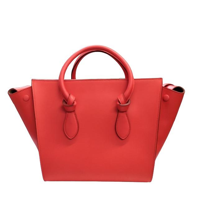 セリーヌ タイバッグ ハンドバッグ トートバッグ レザー レッド