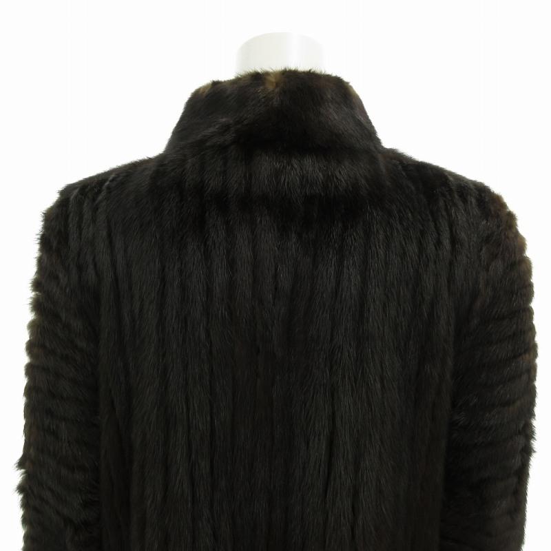 an PARIENNE ブラック ファー ジャケット ヌートリア 羊革 ネーム