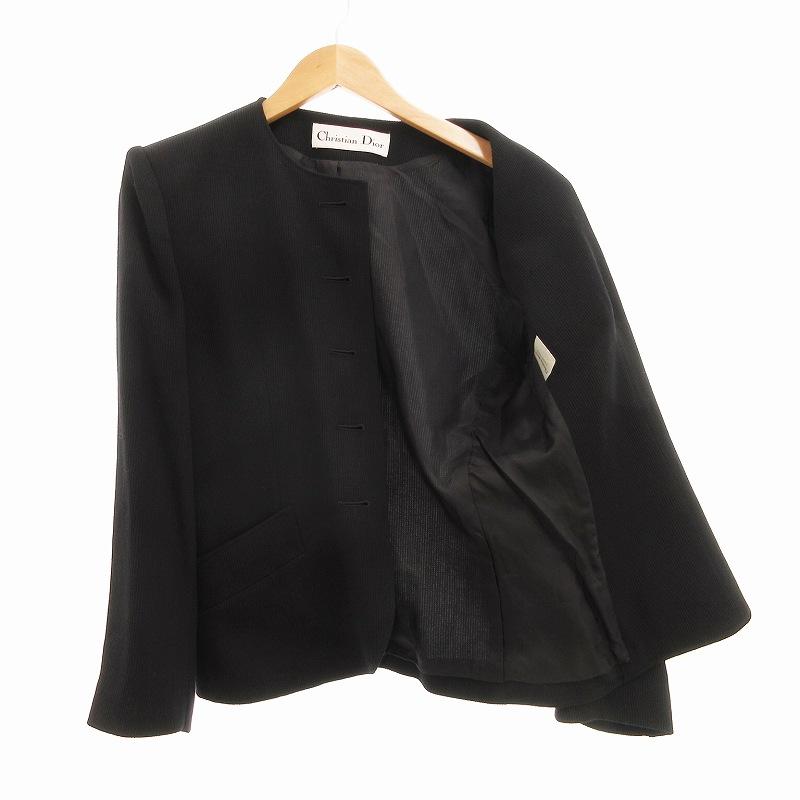Christian Dior クリスチャンディオール 美品 ヴィンテージ ノーカラー  