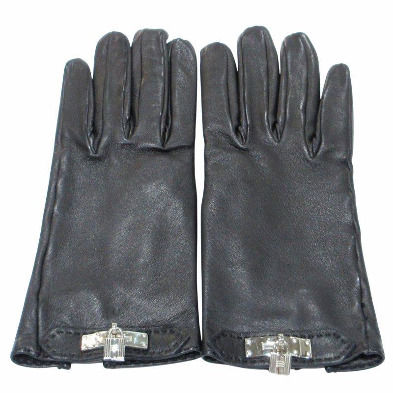 HERMES（エルメス） ケリー レザーグローブ 手袋 ラムスキン カデナ