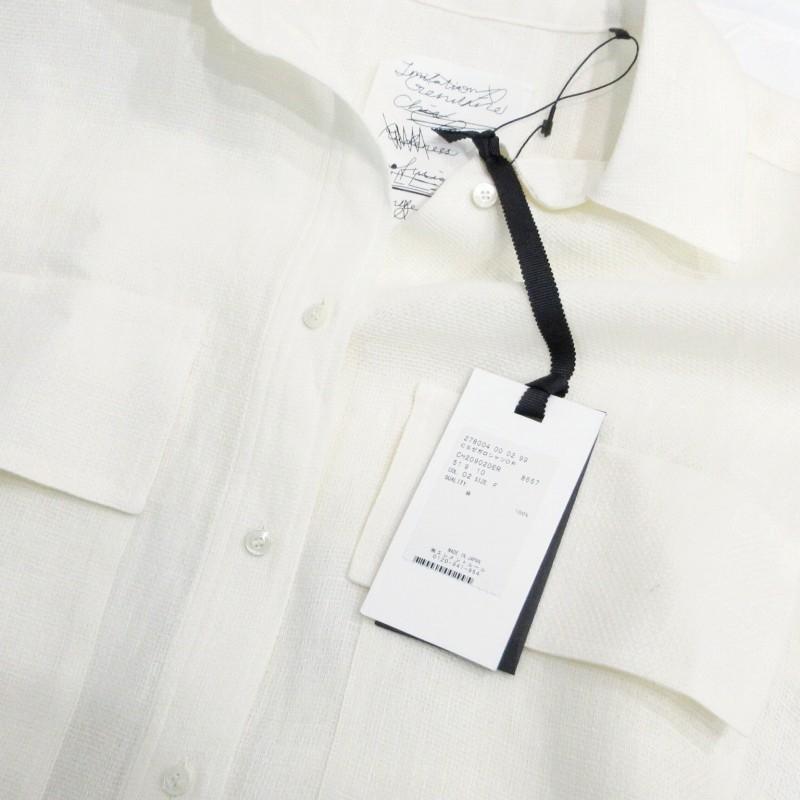 【中古】未使用品 カオス CHAOS タグ付 CSゼガロリネンシャツワンピース ロング オーバーサイズ 刺繍 ワンポイント F 未使用品 カオス CHAOS タグ付 CSゼガロリネンシャツワンピース ロング