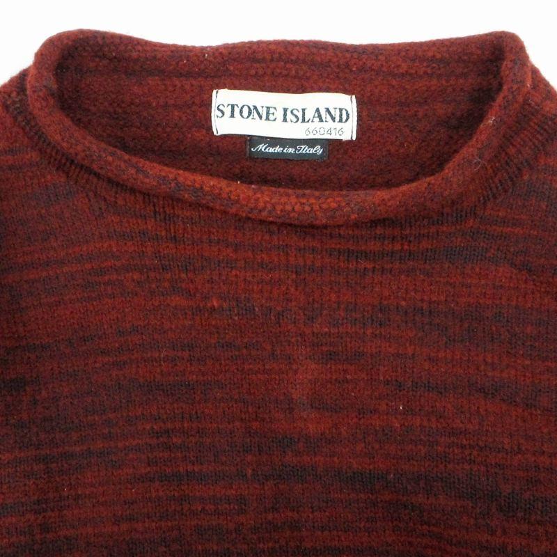 ストーンアイランド STONE ISLAND 00's ニット セーター 袖ロゴ ウール